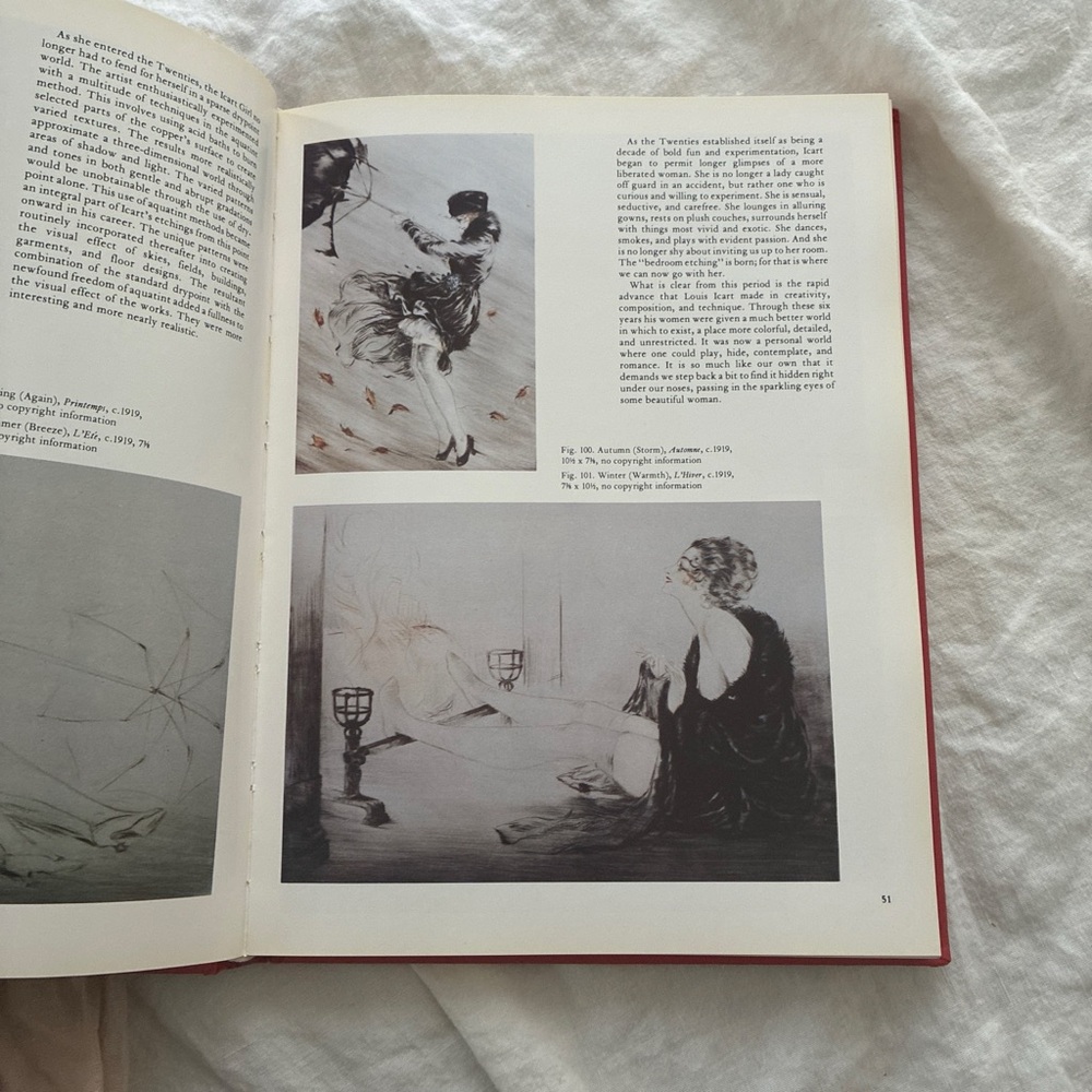 Red Louis Icart Etchings Book - Picture 3 of 7